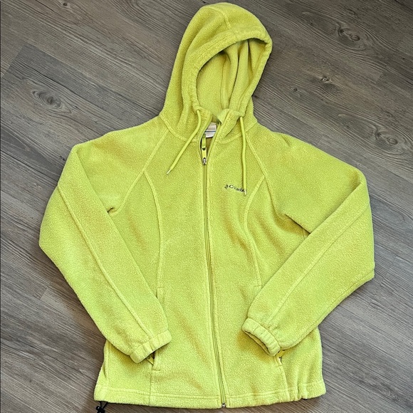 Columbia Lime Green Zip-Up Fleece - Picture 1 of 3